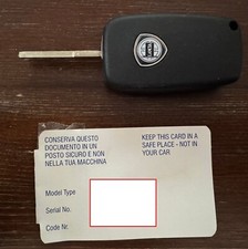 ORIGINAL Lancia Lybra Car Key and Code Second Series