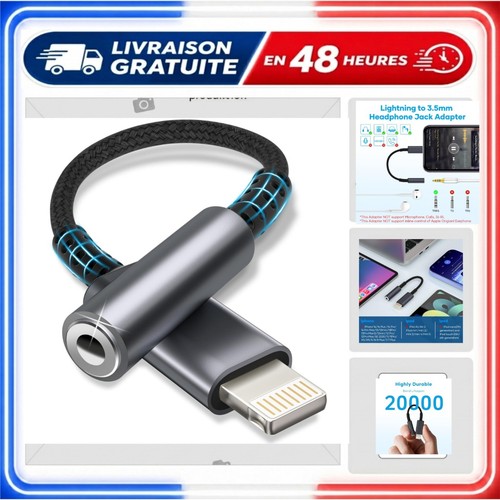 Adaptateur lightning jack 5 - lightning, 3,5