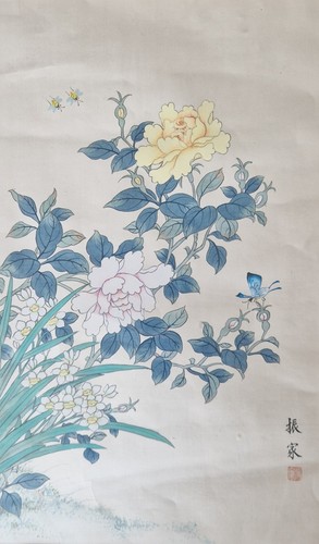 Tableau peinture fleurs - peinture,