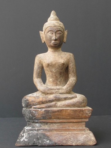 Ancien bouddha bois du - ancien, en