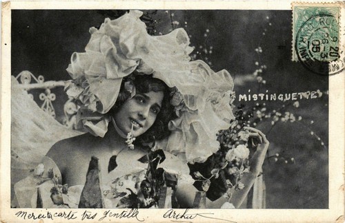 Cpa mistinguette theater - ak,