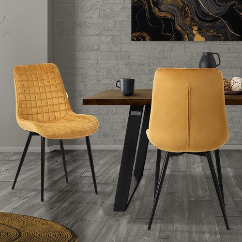 Chaise salle manger - à, jaune