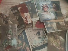 Lot of 18 Antique Women's Theme Postcards. 