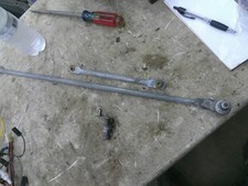 JEEP CJ WINDSHIELD WIPER LINKAGE, SET (3 PIECES).  GOOD CONDITION