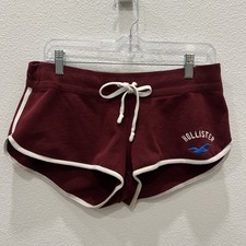 Hollister Y2K Micro Mini Sweat Shorts Juniors Women's L Seagull Logo Spell Out