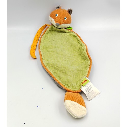 Doudou plat renard - , orange