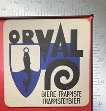 ORVAL."BIERE TRAPPISTE TRAPPISTENBIER" 4 INCH SQUARE BEER COASTER MONKS