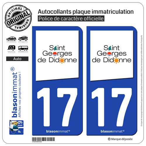 Stickers plaque auto 17 - 2,