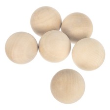 6 boules bois dur 50mm non