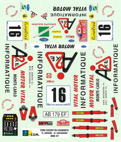 Decal ford escort - 1/24,