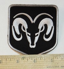 Dodge Ram Iron-on Embroidered Patch 3x3.5"
