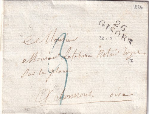 Marque postale 1826 de - postale,