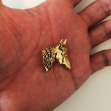 Broche dorée tête de cheval