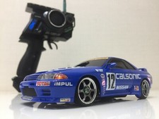 Used Very Rare Kyosho MINI-Z Racer NISSAN GT-R R32 Body&MR-03VE EX-1 PROPO set
