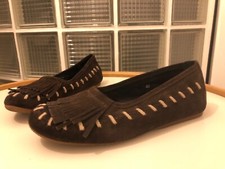 LUNDI BLEU Mocassin daim marron Accessoire Difusion  ETAT NEUF