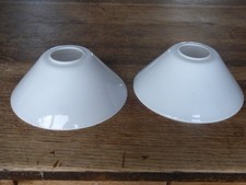 lot de 2 abat-jours en opaline