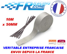 Bande thermique isolante 10M + Colliers inox pour collecteur et échappement 