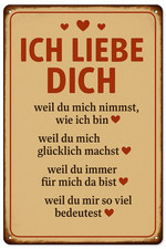 Panneau en tôle Je t'aime |