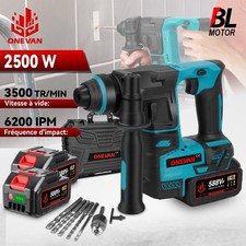  Marteau Perforateur électrique Perceuse à Percussion Sans Fil Moteur Brushless 