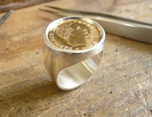 Chevalière argent massive