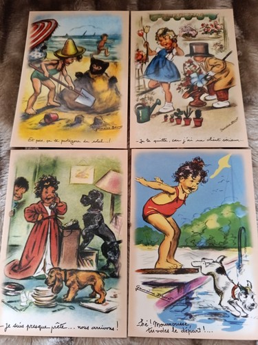 Lot carte postale tbe - 4,