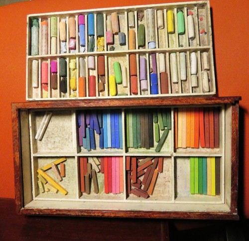 Boîte crayons pastel secs - de,