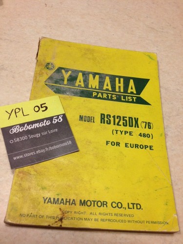 Yamaha parts list rs125dx 480 - list,