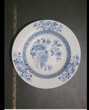 Assiette chinoise en porcelaine – Bleu et blanc – Fin XVIIIe siècle – Motif flor