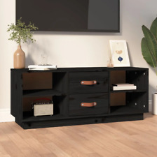 Meuble TV Bois Massif Pin avec Rangement Design Élégant - Solide et Pratique