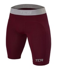 TCA Garçon Pro Performance Collant de Compression Short pour Course - Cabernet