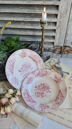 Anciennes assiettes terre de - assiettes,