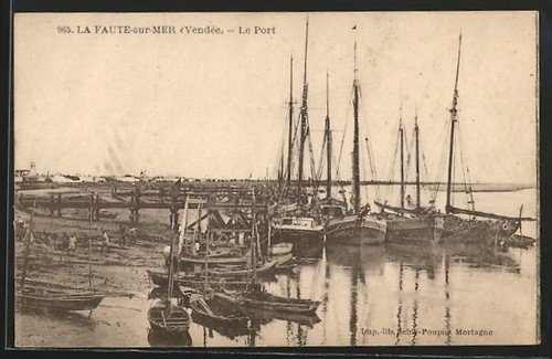 Cpa faute sur - faute-sur-mer,, port