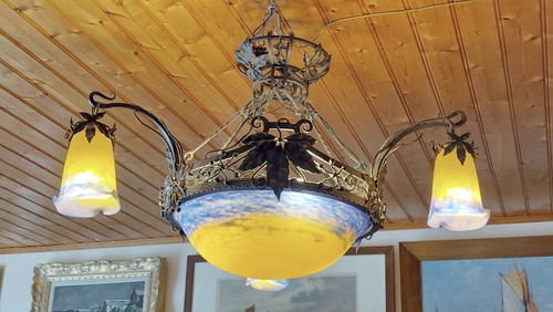 Lustre fer forge décor - lustre,