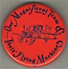 BOEING airplane Employee Incentive pinback Our Magnificent Team 1980s, Everett 