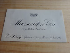 RARE old wine label Meursault 1er Cru Domaine LEROY Burgundy burgundy