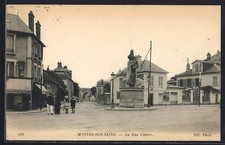 Old postcard Mantes-sur-Seine, La Rue Castor 1916 