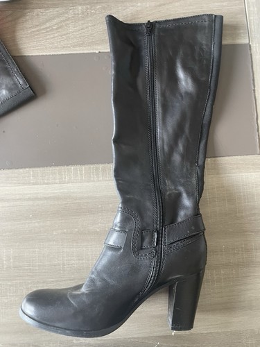 Bata bottes hautes cuir - , noir