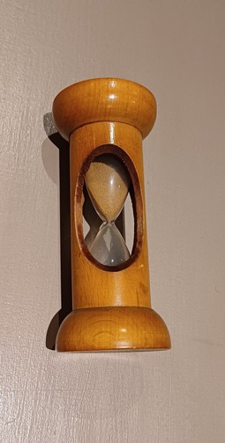 Ancien sablier bois - ancien, tourné