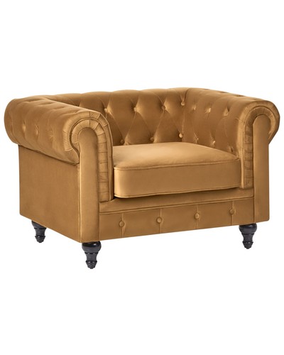 Fauteuil velours jaune - fauteuil, en