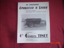OLD ADVERTISING LEAFLET SLURRY SPREADER CHARLES TINET 63