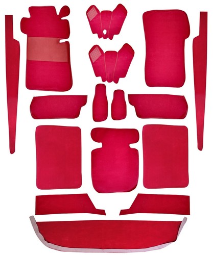 Red rubber carpet - red, for