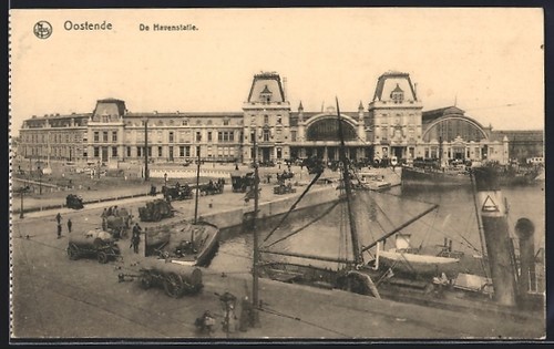 Cpa ostende gare maritime - cpa, ostende,