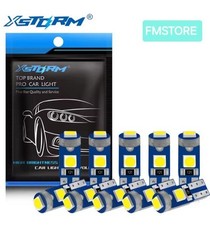 10 LED T5 3030SMD W3W W1.2W 12V Bulb Canbus Color White Car Dashboard #