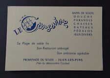 Carte de visite LE CORSAIRE Juan-Les-Pins Restaurant pédalo old visit card
