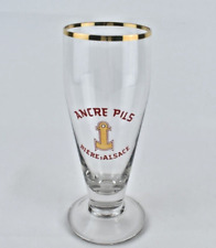 OLD GLASS ANCHOR PILS BEER DA ALSACE BREWERY ENGRAVED CAPACITY 0.25 L