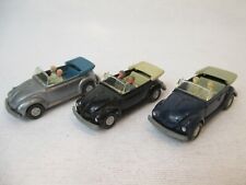 Wiking VW 1303 Beetle Convertible Reduced Model Set of 3 Color Variants