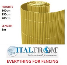 Canisse PVC Bambou haie artificielle clôture jaune