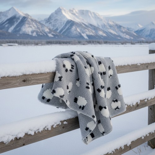 Plaid laine bouillie - laine,