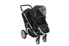 POUSSETTE DOUBLE / JUMELLE NOIRE POUR ENFANTS E BEBE