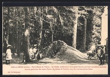 Old postcard Bar-sur-Seine, La Grotte, Notre-Dame-du-Chêne 
